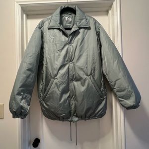 Aritzia TNA Coaches Jacket, green, Size 2 (small-large)